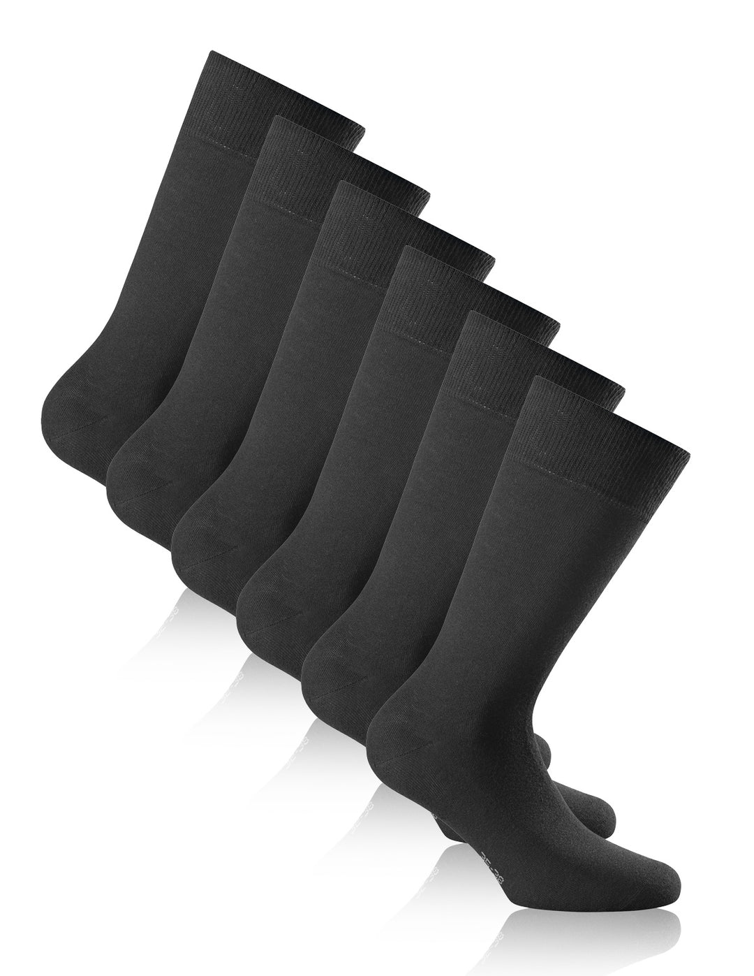 Hohe Baumwollsocken schwarz 3er Pack – weiche Basics für Alltag und Sport von UMOR SOX