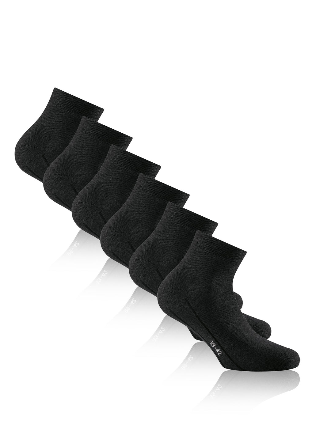 Sneaker Plus Socken 3er-Pack in Schwarz – UMOR SOX