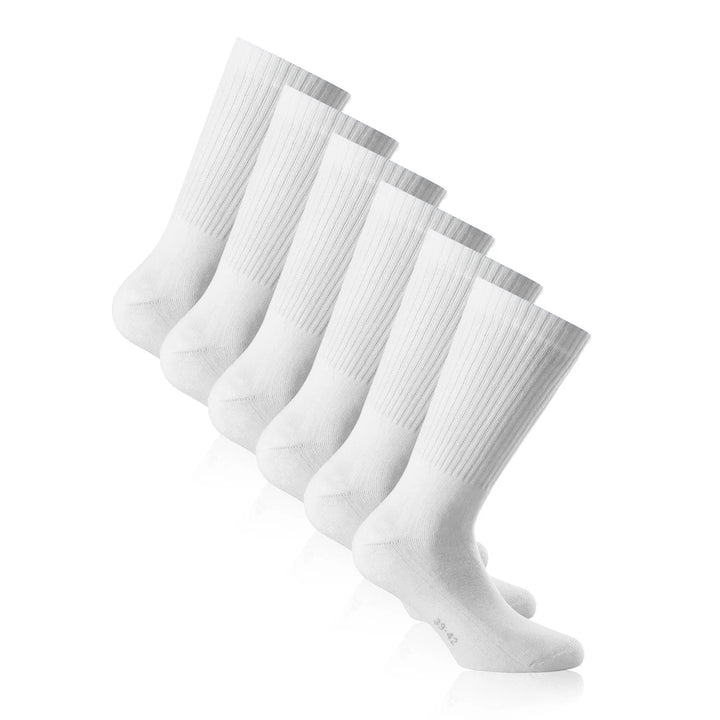 Lange Sportsocken 3er Pack weiss– robust und atmungsaktiv für Sport und Alltag