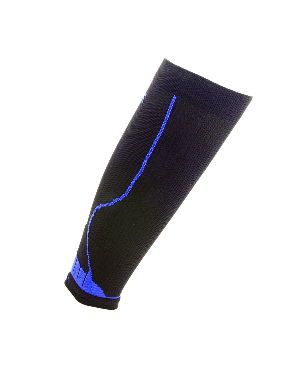 Kompressions-Wadensleeve TECH Running in Schwarz Blau – Performance Compression Sleeve