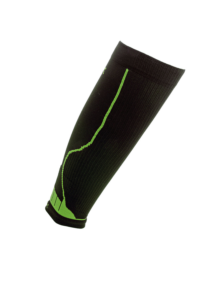 Kompressions-Wadensleeve TECH Running in Schwarz Grün – Performance Compression Sleeve