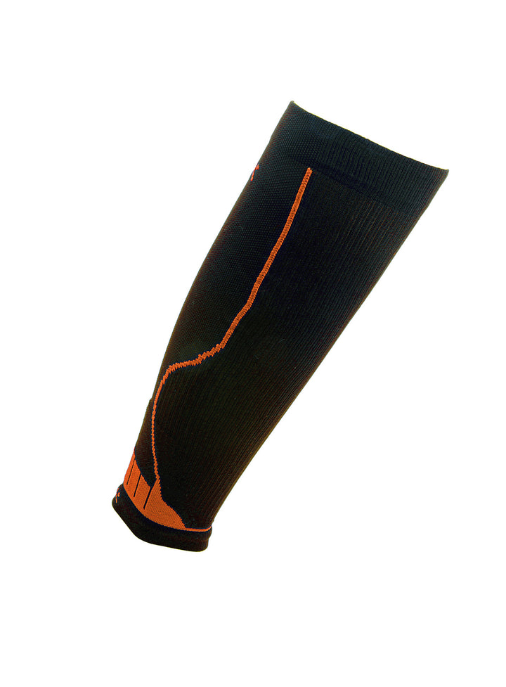 Kompressions-Wadensleeve TECH Running in Schwarz Orange– Performance Compression Sleeve 