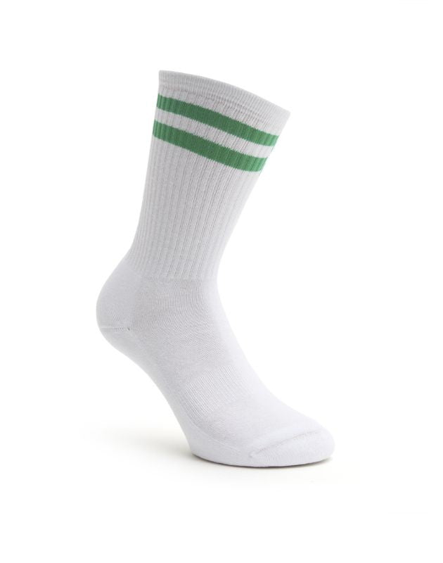 Sportsocken mit Streifen Gruen Einzelpaar klassische Tennissocken