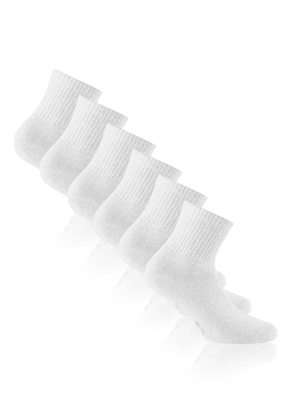 Sport Socken Quarter 3er Pack in Weiss Mix – atmungsaktiv und stabil